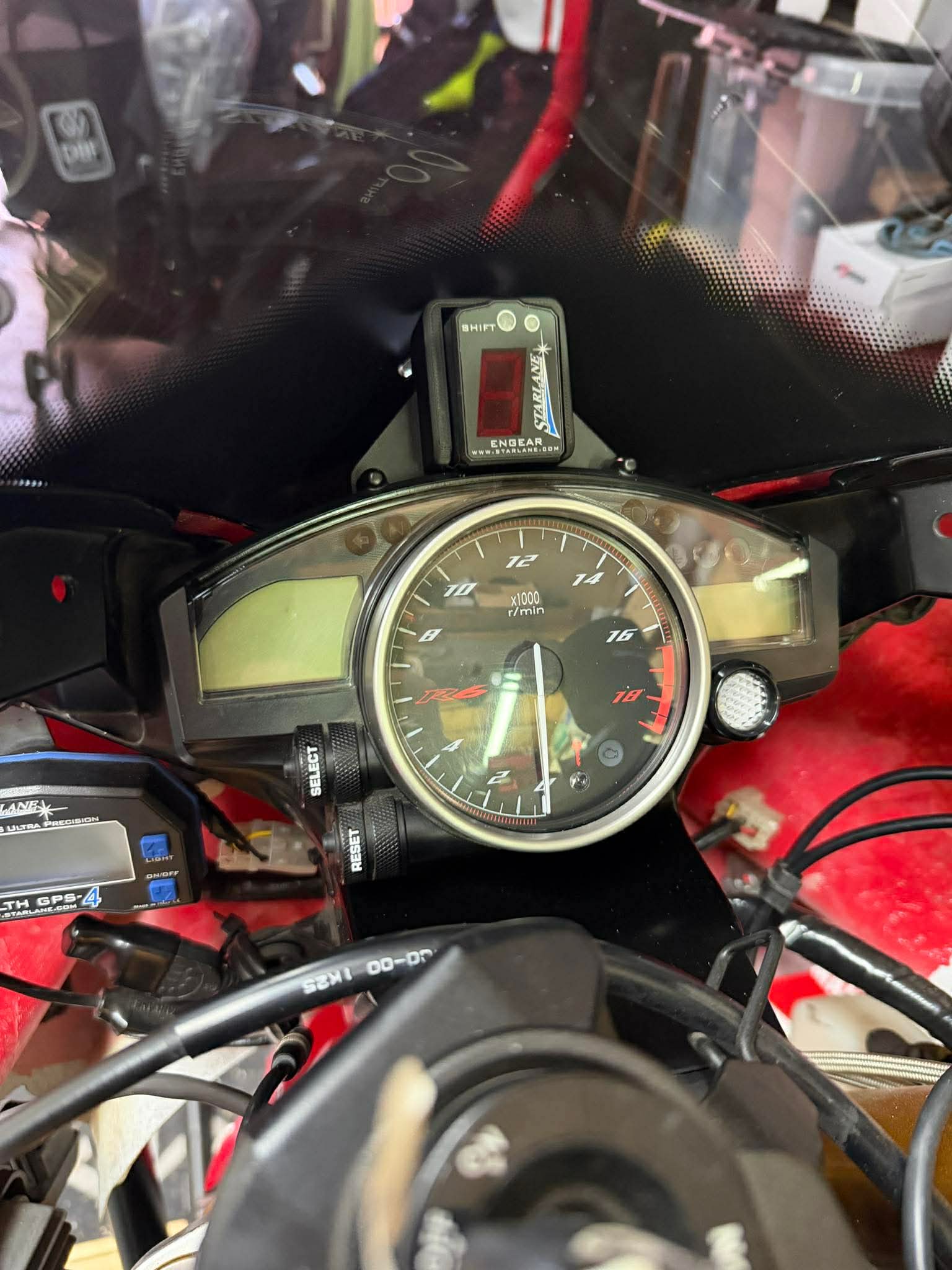 Support indicateur de rapport engagé Yamaha R6